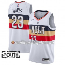 Maillot Basket Enfant New Orleans Pelicans Anthony Davis 23 2018-19 Nike Blanc Swingman